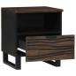 Preview: Nachttisch 40x33x46 cm Massivholz Walnuss