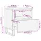 Preview: Nachttisch 40x33x46 cm Massivholz Walnuss