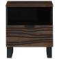 Preview: Nachttisch 40x33x46 cm Massivholz Walnuss