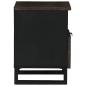 Preview: Nachttisch 40x33x46 cm Massivholz Walnuss