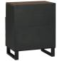 Preview: Nachttisch 50x33x60 cm aus massivem Mangoholz & engineered Wood