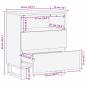 Preview: Nachttisch 50x33x60 cm Massivholz Mango & MDF