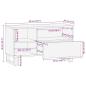 Preview: TV Schrank 80x33.5x46 cm Massivholz Mango&Engineered Wood