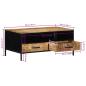 Preview: Couchtisch Braun 90 x 50 x 40 cm Massives Mango Holz und Metall