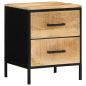 Preview: Nachtschrank 40x35x50 cm Massivholz Grobe Mango