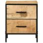 Preview: Nachtschrank 40x35x50 cm Massivholz Grobe Mango