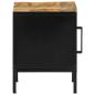 Preview: Nachttisch 30x30x40 cm Massivholz Rohes Mango