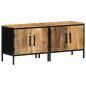 Preview: ARDEBO.de - Nachttische 2 Stk 50x30x45 cm Massivholz Raues Mango