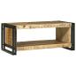 Preview: Couchtisch 90x50x38 cm aus massivem rauem Mango-Holz