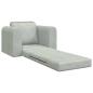 Preview: Fußsofabett 2-in-1 hellgrau 98x71x83 cm Samt