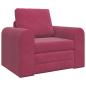 Preview: Boden-Sofa-Bett 2-in-1 Weinrot 98x71x83 cm Samt