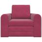 Preview: Boden-Sofa-Bett 2-in-1 Weinrot 98x71x83 cm Samt