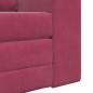 Preview: Boden-Sofa-Bett 2-in-1 Weinrot 98x71x83 cm Samt