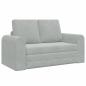 Preview: Boden Sofa Bett 2-in-1 Hellgrau 148x71x83 cm Velvet
