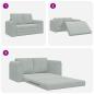 Preview: Boden Sofa Bett 2-in-1 Hellgrau 148x71x83 cm Velvet