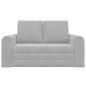 Preview: Boden Sofa Bett 2-in-1 Hellgrau 148x71x83 cm Velvet