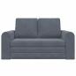 Preview: Sofabett 2-in-1 Dunkelgrau 148x71x83 cm Velvet