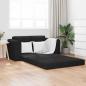 Preview: ARDEBO.de - Boden Schlafsofa 2-in-1 Schwarz 148x71x83 cm Samt