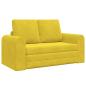 Preview: Boden-Sofa-Bett 2-in-1 Gelb 148x71x83 cm Velvet