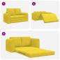 Preview: Boden-Sofa-Bett 2-in-1 Gelb 148x71x83 cm Velvet