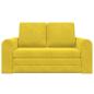 Preview: Boden-Sofa-Bett 2-in-1 Gelb 148x71x83 cm Velvet