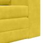 Preview: Boden-Sofa-Bett 2-in-1 Gelb 148x71x83 cm Velvet