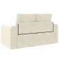 Preview: Boden Schlafsofa 2-in-1 Creme 148x71x83 cm Samt