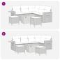 Preview: Gartensofa-set 8 pcs Schwarz Poly-Rattan