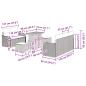 Preview: Garten-Sofa-Set 8 stk. 7-Sitzanzahl Beige und Hellgrau