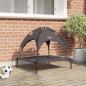 Preview: ARDEBO.de - Erhöhtes Hundebett Braun Polyester, Metall Mittel