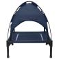 Preview: erhöhtes Hundebett Marineblau Stoff, Metall 71 x 64 x 71 cm