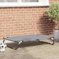 Preview: ARDEBO.de - Hundebett Faltbar Hellgrau Metallrahmen, Stoffbett 90 x 55 x 18 cm