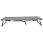 Preview: Hundebett Faltbar Hellgrau Metallrahmen, Stoffbett 90 x 55 x 18 cm