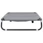 Preview: Hundebett Faltbar Hellgrau Metallrahmen, Stoffbett 90 x 55 x 18 cm