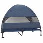 Preview: Erhöhtes Hundebett mit abnehmbarem Dach Marineblau XL Stahl