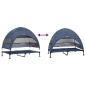Preview: Erhöhtes Hundebett mit abnehmbarem Dach Marineblau XL Stahl