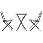 Preview: 3-teiliges faltbares Bistro-Set anthrazit Stahl