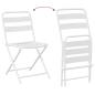 Preview: 3-teiliges Faltbares Bistro Set Weiß Stahl