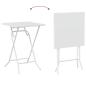 Preview: 3-teiliges Faltbares Bistro Set Weiß Stahl