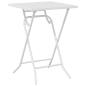 Preview: 3-teiliges Faltbares Bistro Set Weiß Stahl