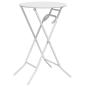 Preview: ARDEBO.de - Klappgarten Tisch Weiß Ø50x72 cm Stahl