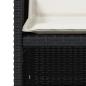 Preview: Gartenstühle mit Kissen 4 Stk. Schwarz Poly Rattan