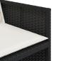 Preview: Gartenstühle mit Kissen 4 Stk. Schwarz Poly Rattan