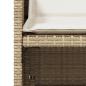 Preview: Gartenstühle mit Kissen 4 Stk. Beige Poly Rattan