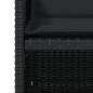 Preview: Gartenstühle mit Kissen 4 Stk. Schwarz Poly Rattan