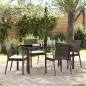 Preview: ARDEBO.de - Set von 3 Braun PE Rattan Mittel Robust Rechteckig Modern