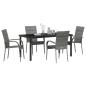 Preview: 5-teiliges Garten Essset Grau Poly-Rattan