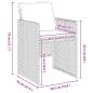Preview: 5-teiliges Garten Esszimmer Set mit Kissen Grau Poly Rattan
