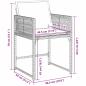 Preview: 5-teiliges Garten-Dining-Set mit Kissen Schwarz Poly Rattan
