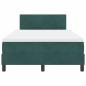 Preview: Boxspringbett mit Matratze Dunkelgrün Samt